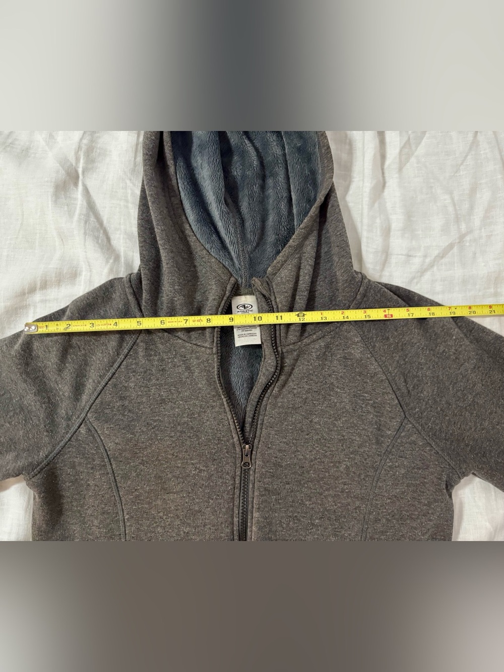 Athletic Works Fleece Lined Zip Up Hoodie Grey - Women’s Size Medium - Picture 7 of 11